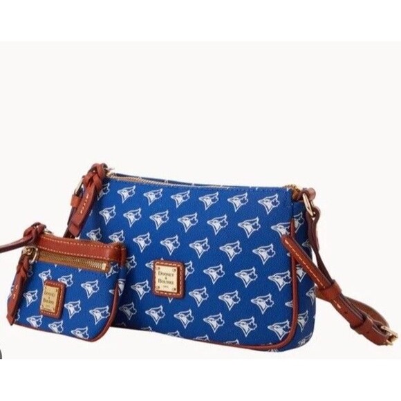 MLB Toronto Blue Jays Dooney & Bourke Lexi Crossbody Sm Coin Case NWT $228 - Picture 2 of 7